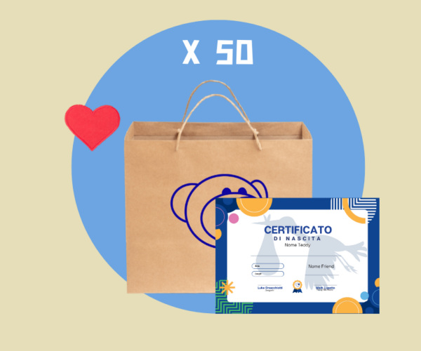 Kit  Cuore   Certificato  Sacchetto